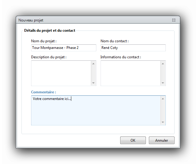 Cr er un nouveau projet